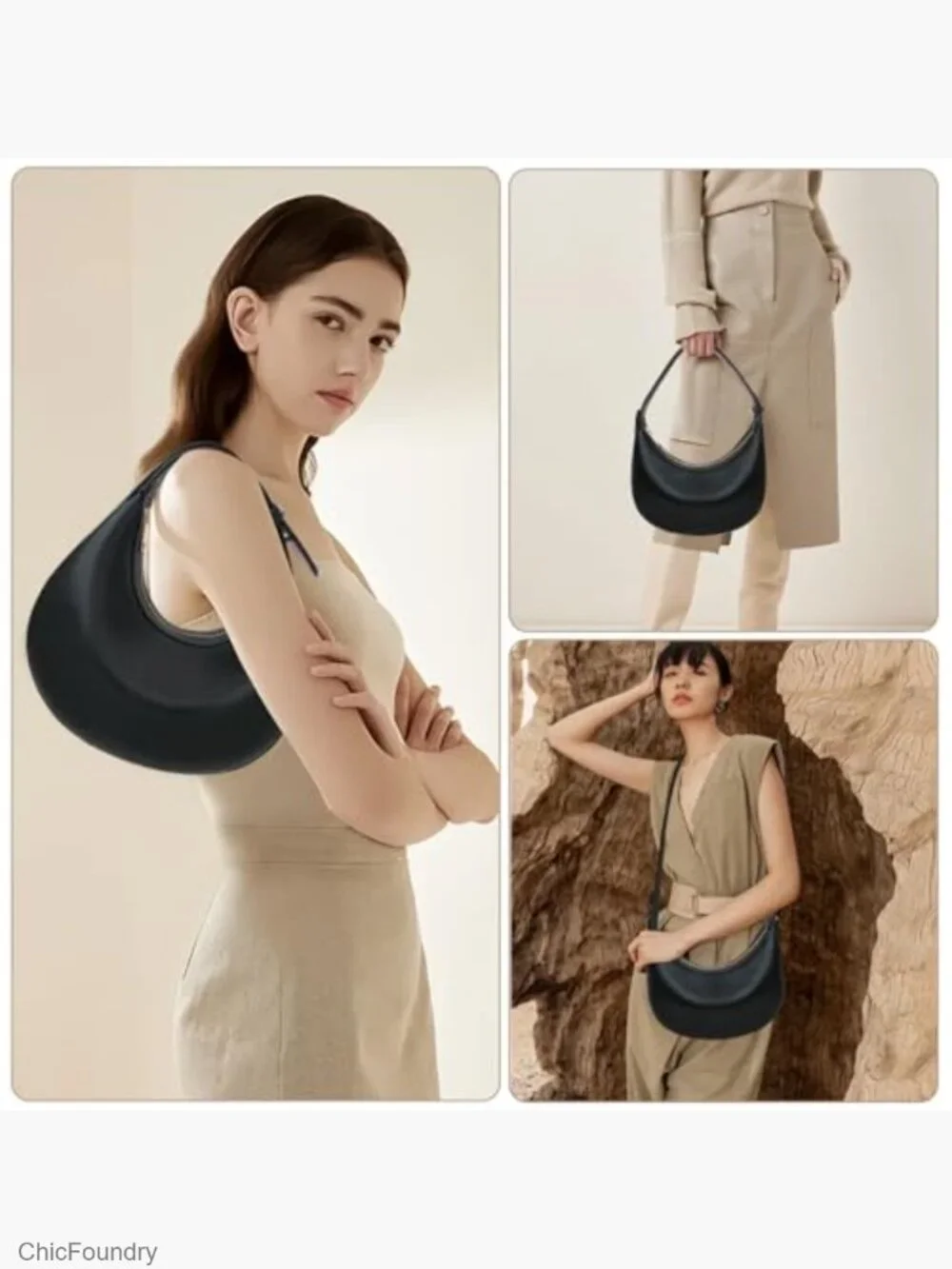 Crescent Shoulder Handbag Large Capacity Crossbody Hobo Purse